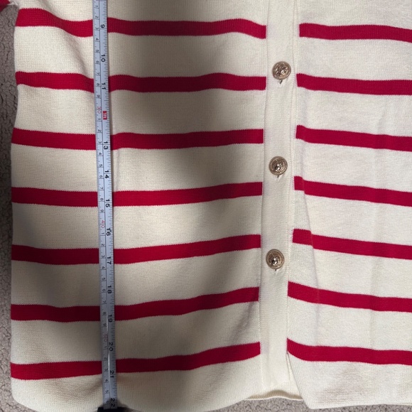 EllandEmm - Striped Red and White Cardigan - Picture 6 of 6